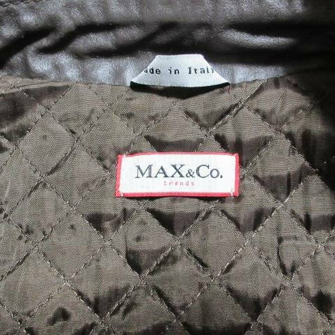 Max & Co.(マックスアンドコー)のマックス&コー レザー 中綿 ステンカラーコート スウェード ベルト IBO53 レディースのジャケット/アウター(その他)の商品写真
