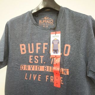 バッファロー(Buffalo)のメンズ Tシャツ 半袖  ブルーグレー Mサイズ(Tシャツ/カットソー(半袖/袖なし))