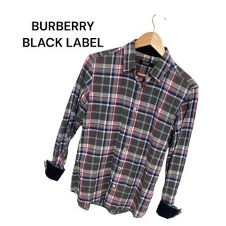 バーバリーブラックレーベル(BURBERRY BLACK LABEL)のバーバリーブラックレーベル　ネルシャツ　ノバチェック　ホースロゴ　M(シャツ)