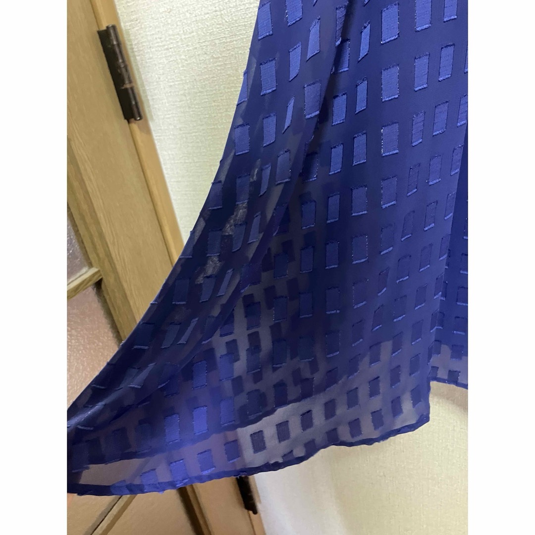 A・S・P エーエスピー　コローレ　ドレス　ワンピース　ノースリーブ　日本製　青 レディースのワンピース(ひざ丈ワンピース)の商品写真