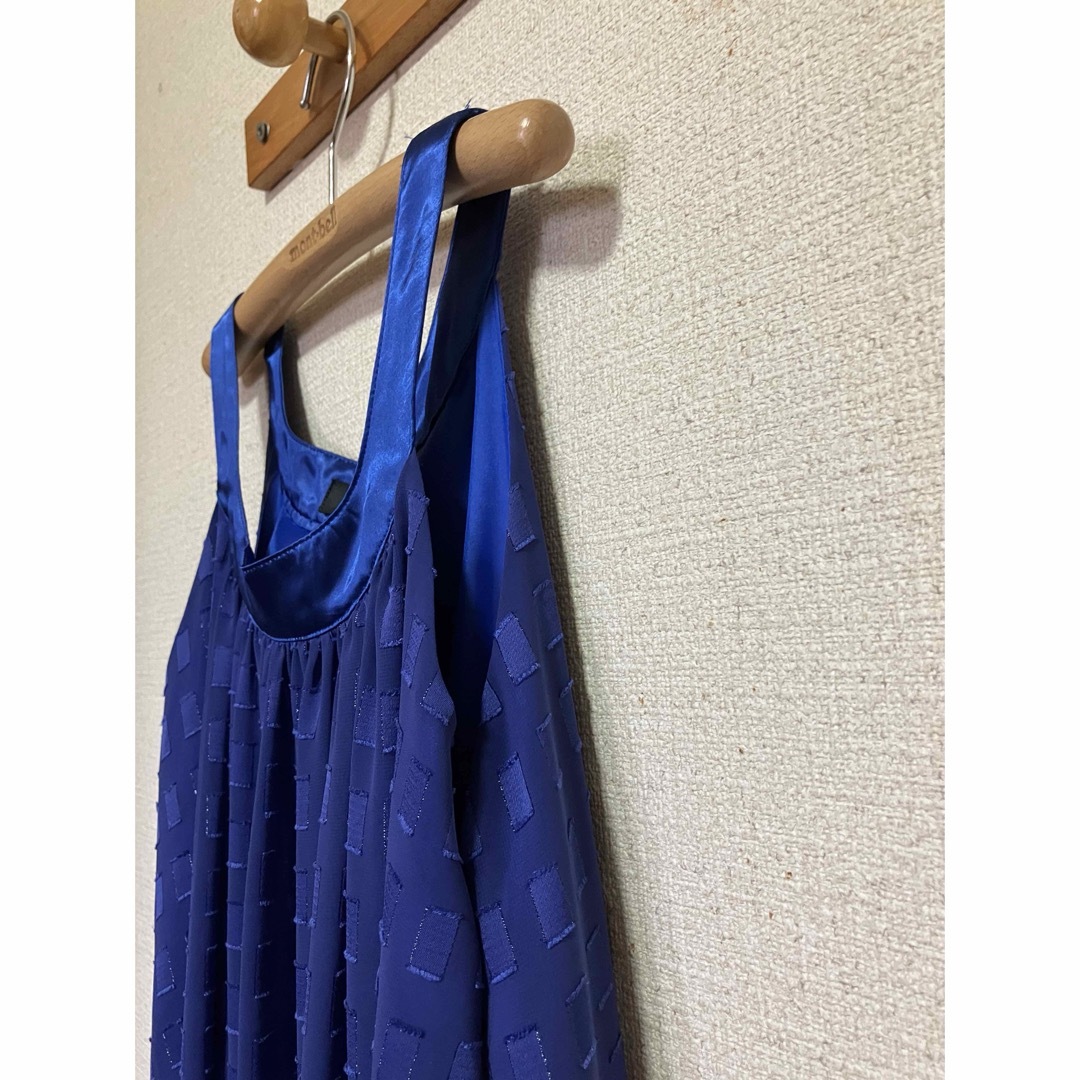 A・S・P エーエスピー　コローレ　ドレス　ワンピース　ノースリーブ　日本製　青 レディースのワンピース(ひざ丈ワンピース)の商品写真