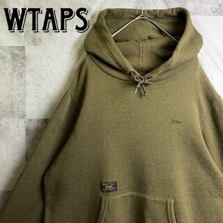 W)taps - WTAPS ダブルタップス フーディースウェットパーカー 刺繍ロゴ オリーブ L