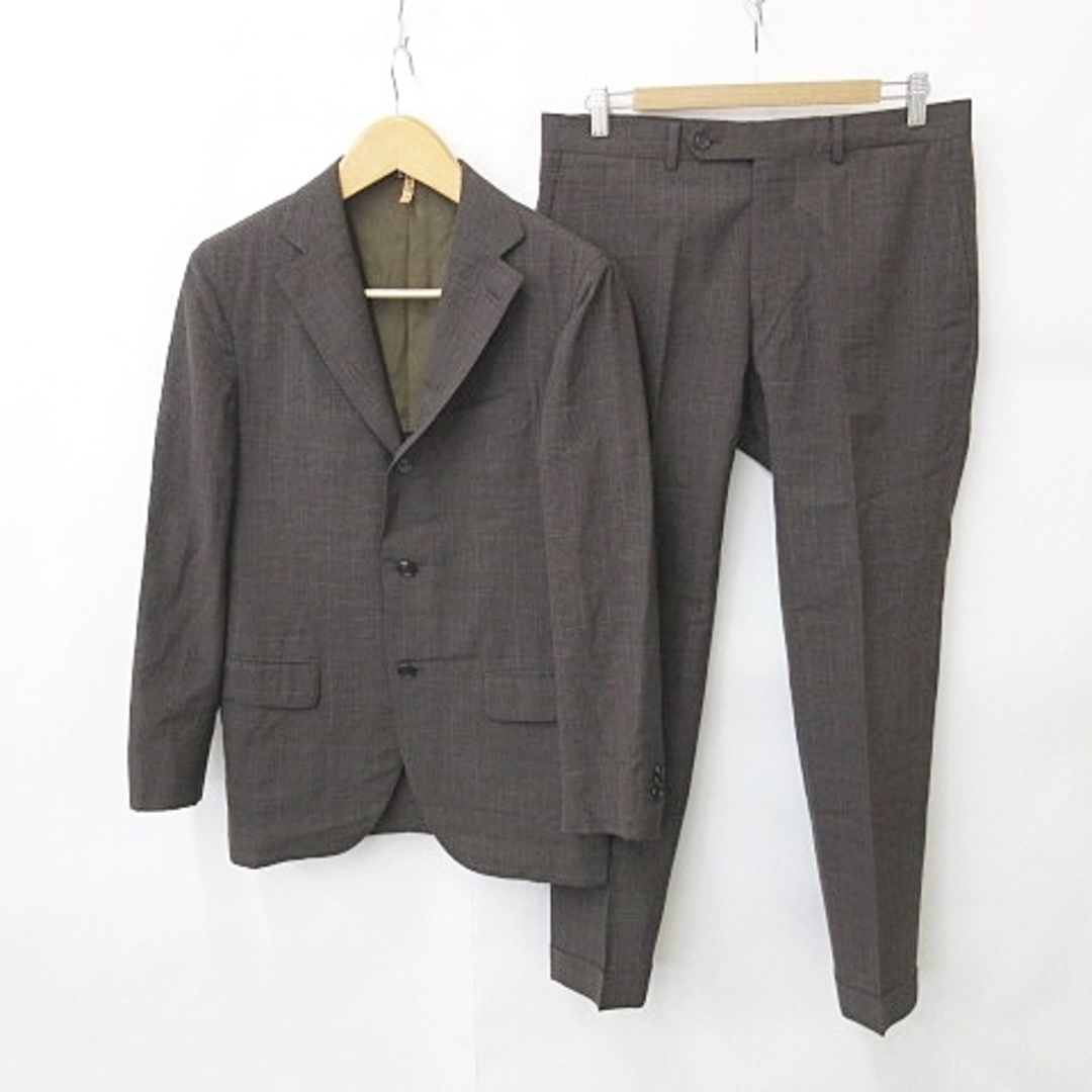 EDIFICE(エディフィス)のエディフィス ロロピアーナ スーツ ジャケット パンツ ウール ブラウン 46 メンズのスーツ(スーツジャケット)の商品写真