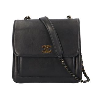 シャネル(CHANEL)のシャネル ショルダーバッグ レザー ブラック レディース CHANEL  中古(ショルダーバッグ)