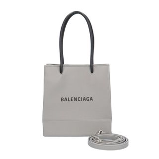 Balenciaga - バレンシアガ ショッピングトートXXS ショルダーバッグ レザー 597858 OAI2N 1160 グレー レディース BALENCIAGA  中古