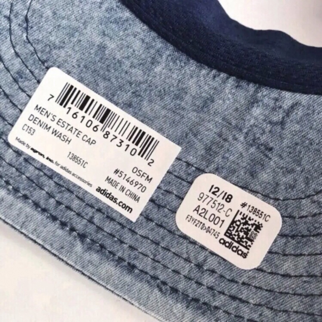 adidas(アディダス)のレア【新品】adidas アディダス キャップ 帽子 USA デニム風 メンズの帽子(キャップ)の商品写真