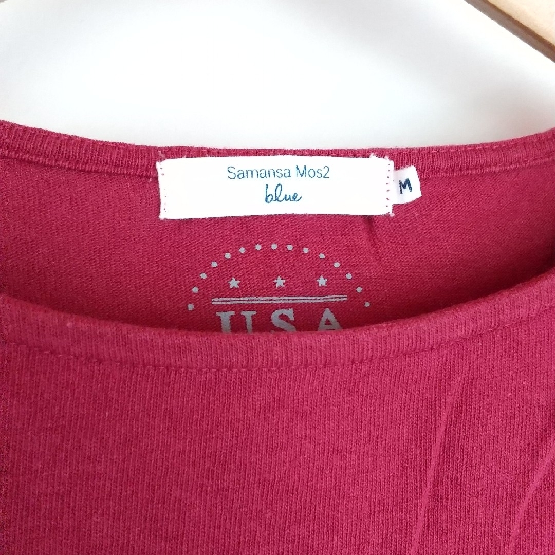 SM2(サマンサモスモス)のサマンサモスモス ブルー 半袖 Tシャツ Mサイズ レディースのトップス(Tシャツ(半袖/袖なし))の商品写真