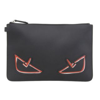 アザー(other)のフェンディ FENDI バッグバグズ モンスター クラッチバッグ レザー ブラック 7N0078 美品 新入荷 OB1822(セカンドバッグ/クラッチバッグ)