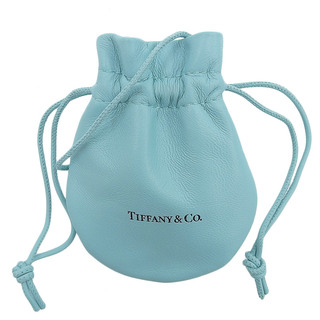Tiffany & Co. - ティファニー TIFFANY & Co. ショルダーバッグ レザー ブルー 中古 新入荷 TI0342