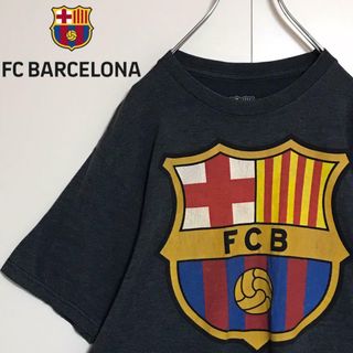 【メキシコ製】FCバルセロナ　プリントTシャツ サッカー 入手困難　H907(Tシャツ/カットソー(半袖/袖なし))