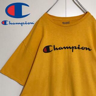 チャンピオン(Champion)の【ビッグサイズ】チャンピオン　センターロゴ入りTシャツ イエロー　H906(Tシャツ/カットソー(半袖/袖なし))