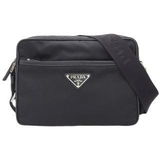 プラダ(PRADA)のプラダ PRADA ショルダーバッグ ポシェット ナイロン/レザー ブラック 2VH048 中古 新入荷 OB1839(ショルダーバッグ)