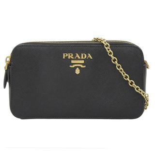 プラダ(PRADA)のプラダ PRADA ショルダーバッグ チェーンショルダー サフィアーノ レザー ブラック 1DH010 中古 新入荷 OB1838(ショルダーバッグ)