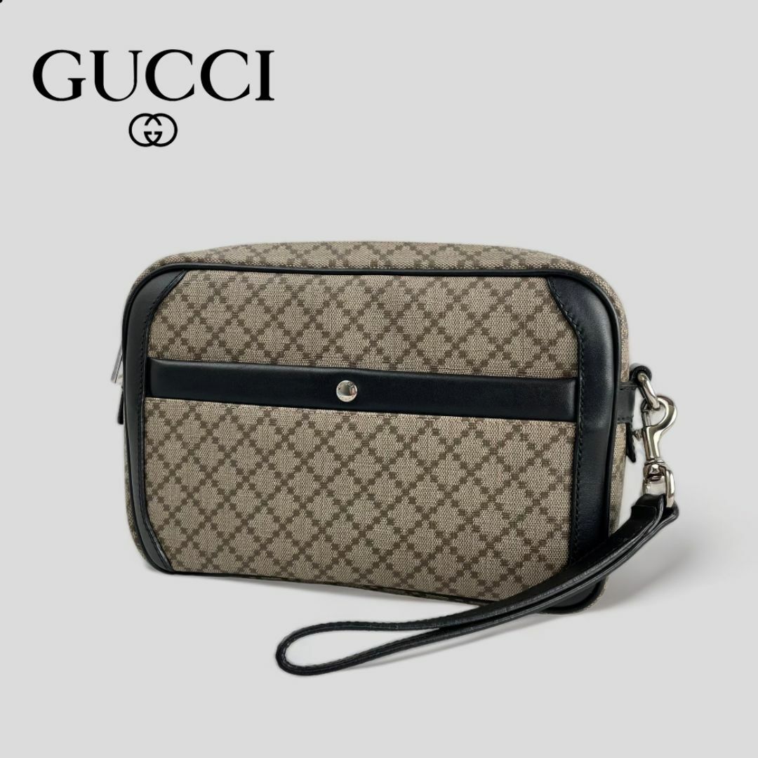 Gucci(グッチ)のほぼ未使用■GUCCI グッチ■GGスプリーム ディアマンテ クラッチバッグ メンズのバッグ(セカンドバッグ/クラッチバッグ)の商品写真