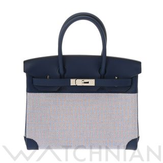 エルメス(Hermes)の未使用 エルメス HERMES レディース ハンドバッグ エクリュモーヴブルービル/ブルーサフィール /パラジウム金具 ヴォースイフト /トワルキャドリーユ(ハンドバッグ)