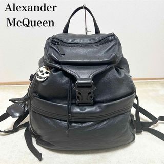 Alexander McQueen - 激レア　アレキサンダーマックイーン　レザーバッグパック　リュック　スカル　黒