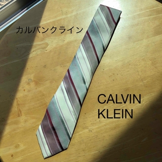 Calvin Klein - カルバンクライン　CALVIN KLEIN ピンクストライプ　ネクタイ