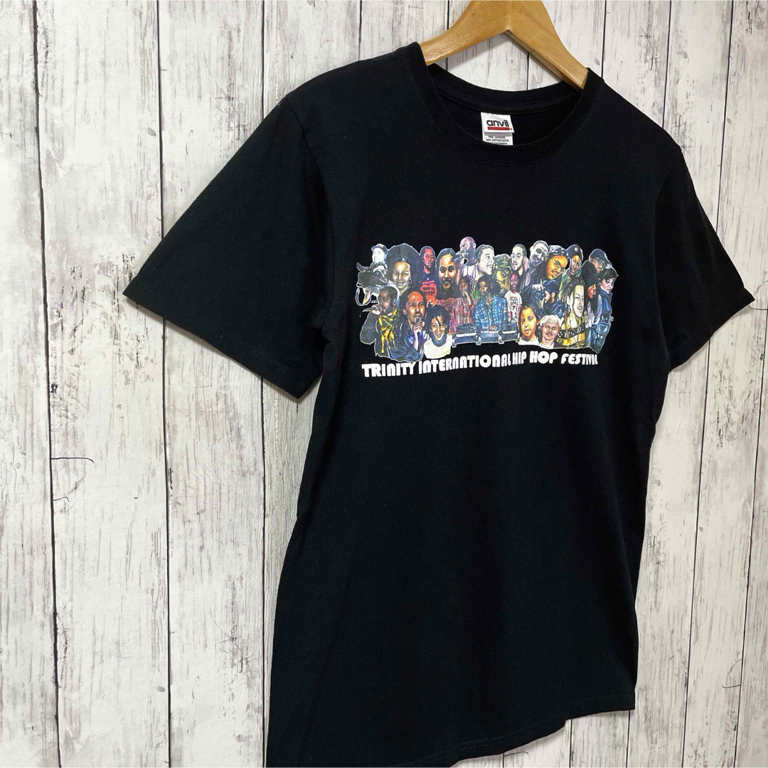 Anvil(アンビル)のHip Hop 集合 バンドtシャツ Sサイズ ヒップホップ 半袖 黒 海外古着 メンズのトップス(Tシャツ/カットソー(半袖/袖なし))の商品写真