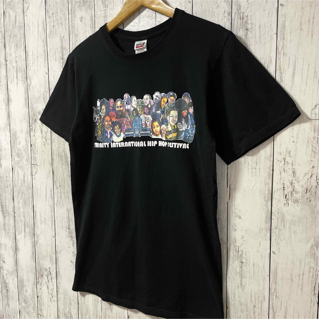 Anvil(アンビル)のHip Hop 集合 バンドtシャツ Sサイズ ヒップホップ 半袖 黒 海外古着 メンズのトップス(Tシャツ/カットソー(半袖/袖なし))の商品写真