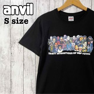 Anvil - Hip Hop 集合 バンドtシャツ Sサイズ ヒップホップ 半袖 黒 海外古着