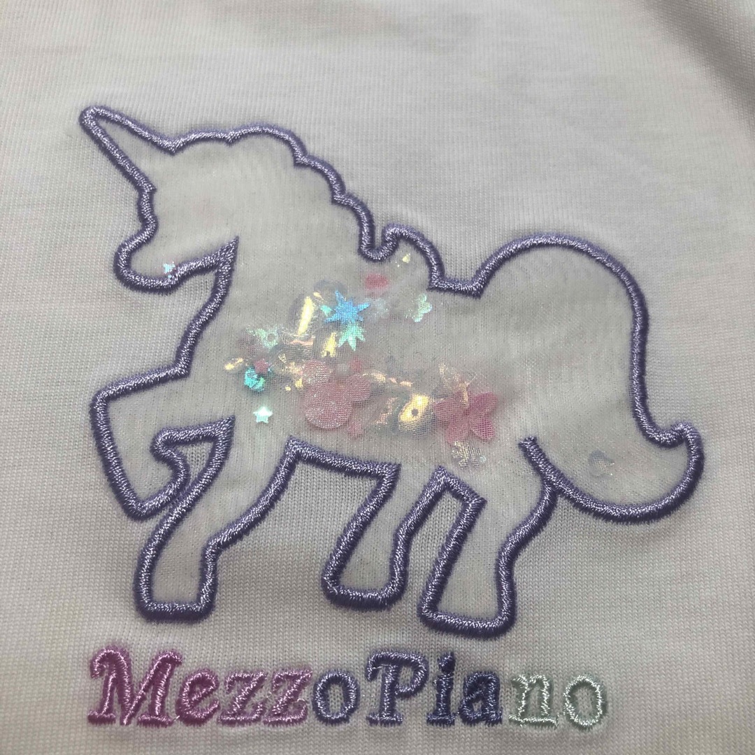 mezzo piano junior(メゾピアノジュニア)のメゾピアノ新品タグ付きユニコーン半袖Tシャツ150 キッズ/ベビー/マタニティのキッズ服女の子用(90cm~)(Tシャツ/カットソー)の商品写真