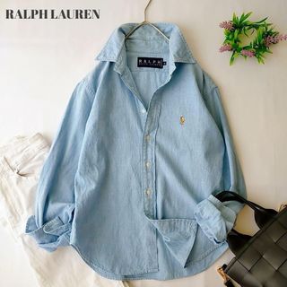 ラルフローレン(Ralph Lauren)のラルフローレン　タンガリーシャツ　綿100%　ブルー　長袖シャツ　薄手シャツ(シャツ/ブラウス(長袖/七分))