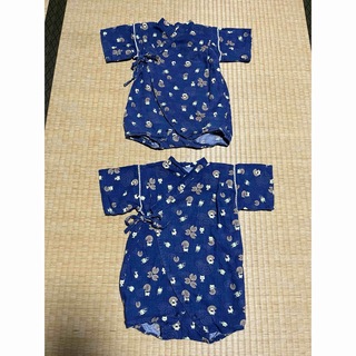 ニシマツヤ(西松屋)の乳児　半袖ロンパース　カバーオール　　80cm(甚平/浴衣)
