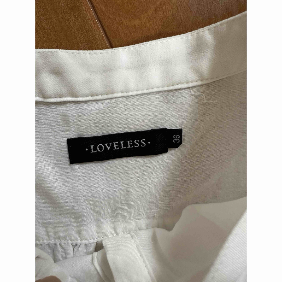 LOVELESS(ラブレス)のラブレス　シャツワンピース　白 レディースのワンピース(ロングワンピース/マキシワンピース)の商品写真
