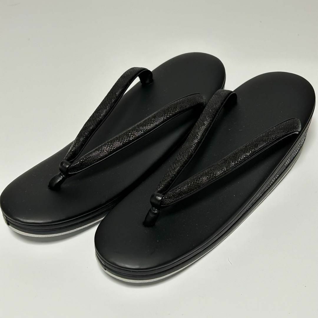 草履　和装ゾーリ　黒　着物　喪式 レディースの靴/シューズ(下駄/草履)の商品写真