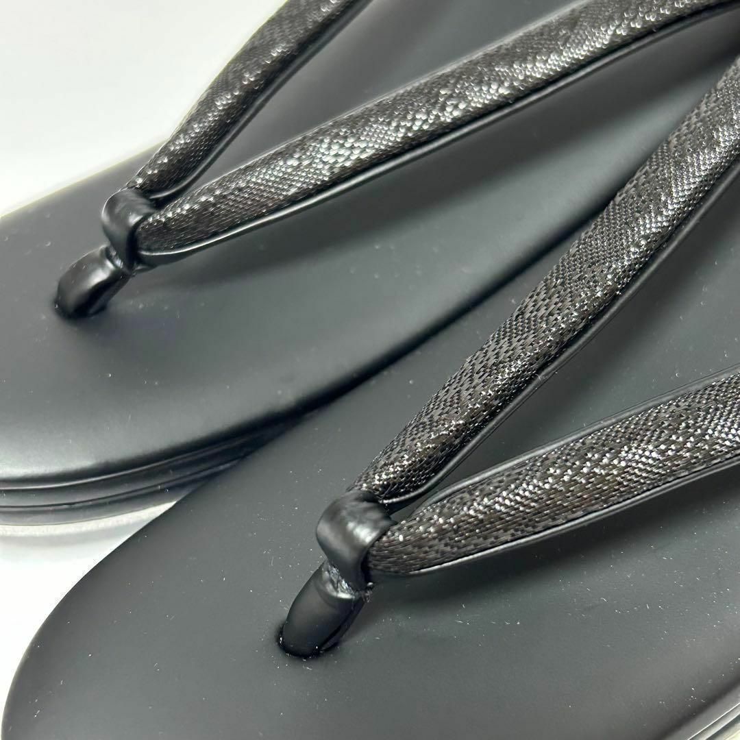 草履　和装ゾーリ　黒　着物　喪式 レディースの靴/シューズ(下駄/草履)の商品写真