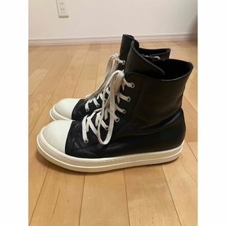 RICK OWENS レザーハイカットスニーカー ラモーンズ 44