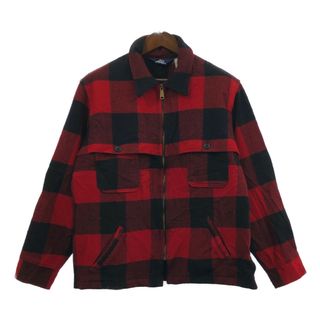 ウールリッチ(WOOLRICH)の80年代 USA製 WOOLRICH ウールリッチ ウール マッキーノジャケット アウトドア チェック レッド (メンズ Ⅿ相当) 中古 古着 Q5071(その他)