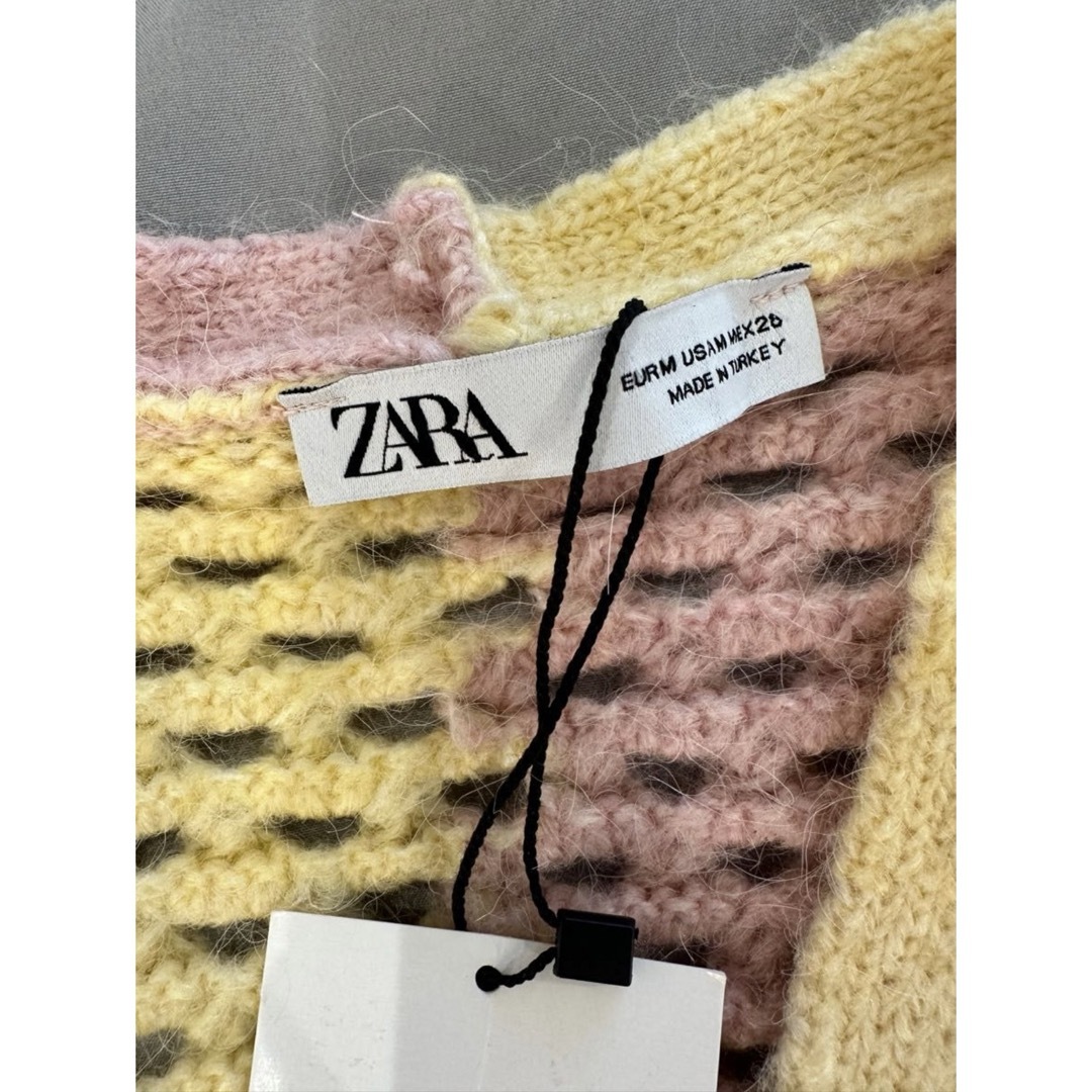 ZARA(ザラ)のZARA パステルイエロー　ピンク　ニットセーターM♡新品未使用 レディースのトップス(ニット/セーター)の商品写真
