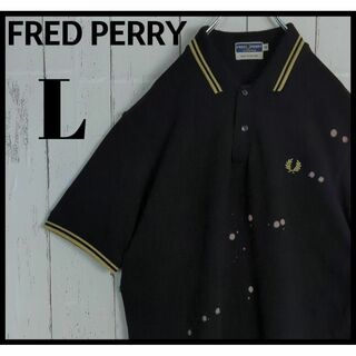 フレッドペリー(FRED PERRY)の【希少デザイン】 FRED PERRY 刺繍ロゴ  70年代の復刻 ポロシャツ(ポロシャツ)