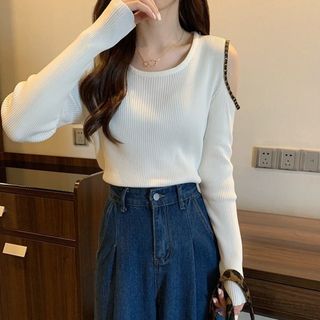 【早い者勝ち】レディース 肩出し セクシー ホワイト トップス オフショル M