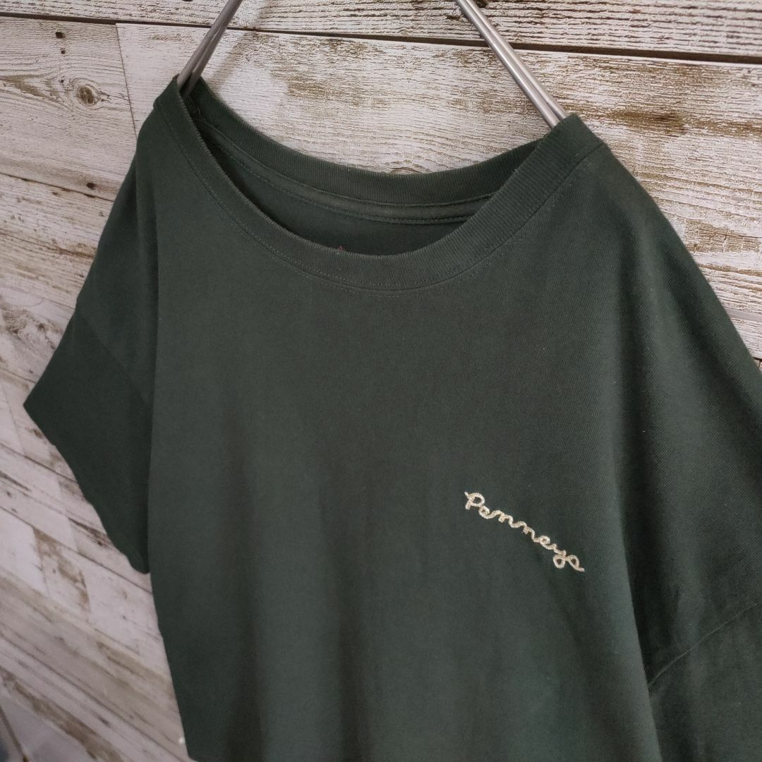 FREAK'S STORE(フリークスストア)の【697】ペニーズ×フリークスストアコラボ  バックビック刺繍Tシャツ　グリーン メンズのトップス(Tシャツ/カットソー(半袖/袖なし))の商品写真