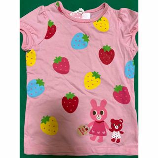 HOT BISCUITS - 新品☆ミキハウス☆ホットビスケッツ☆いちご柄Tシャツパフスリ100cm