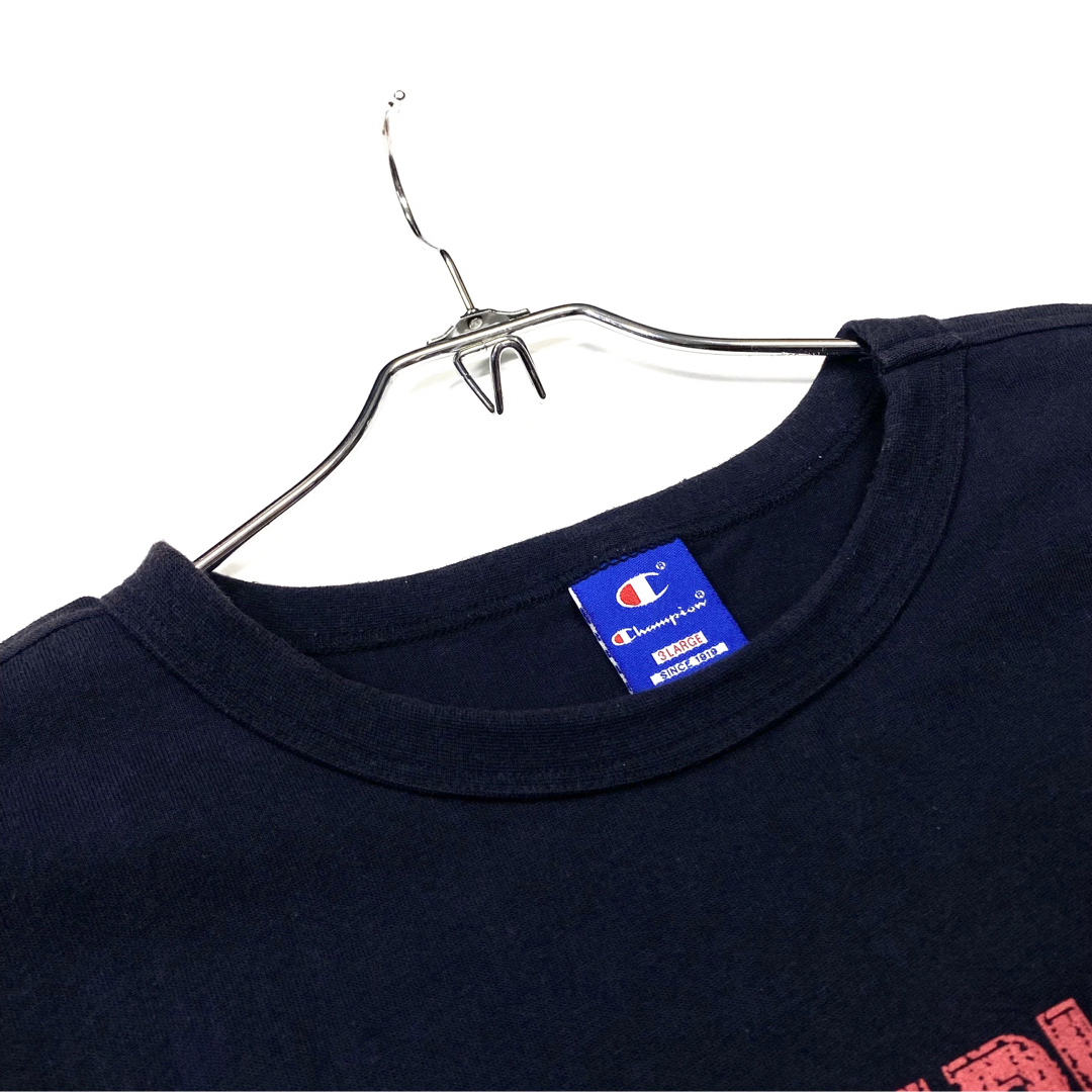 Champion(チャンピオン)の90's古着 champion ロゴTシャツ レディース3L ネイビー レディースのトップス(Tシャツ(半袖/袖なし))の商品写真
