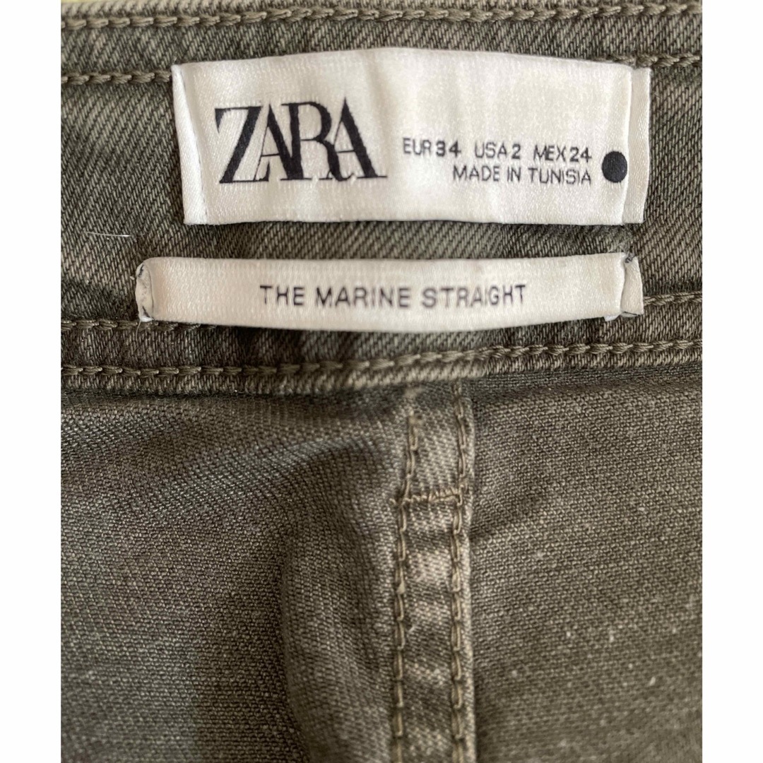 ZARA(ザラ)のZARA MARINE STRAIGHT マリンストレートジーンズ　デニム　34 レディースのパンツ(デニム/ジーンズ)の商品写真