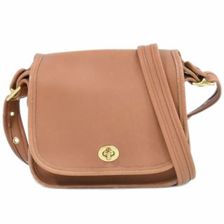 コーチ(COACH)の本物 コーチ COACH レザー ショルダーバッグ ポシェット ブラウン 9965 バッグ 中古(ショルダーバッグ)