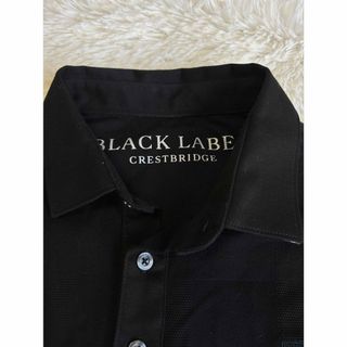 ブラックレーベルクレストブリッジ(BLACK LABEL CRESTBRIDGE)のBLACK LABEL CRESTBRIDGE ポロシャツ M 日本製 美品 黒(ポロシャツ)