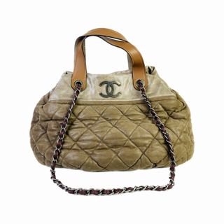 シャネル(CHANEL)のCHANEL シャネル マトラッセ ２wayハンドバッグ ラムスキン ショルダーバッグ グレー A-2461(ショルダーバッグ)