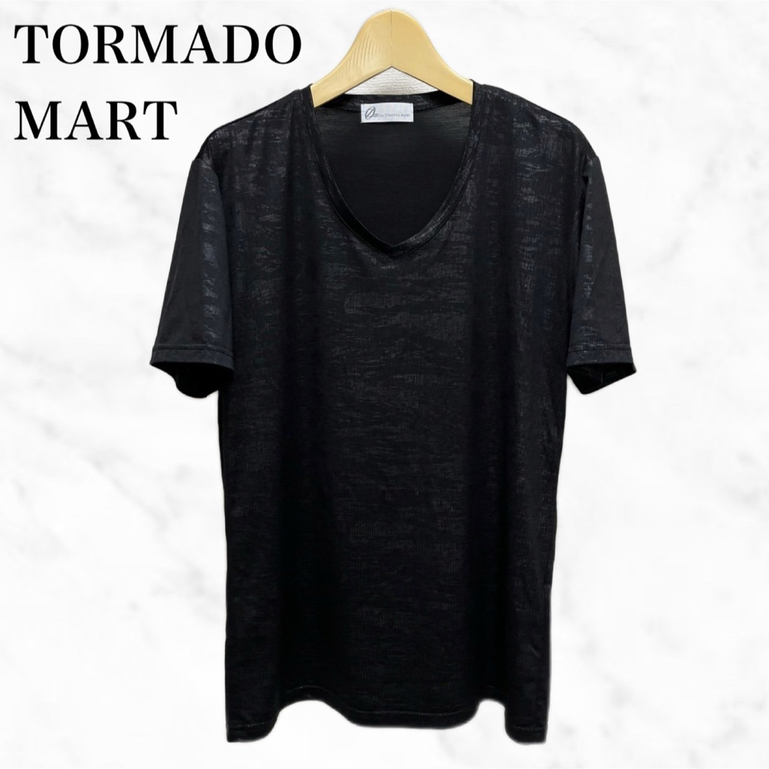 TORNADO MART(トルネードマート)のTORNADO MART 半袖Tシャツ　黒　ブラック　シャドー総柄　高級感 メンズのトップス(Tシャツ/カットソー(半袖/袖なし))の商品写真