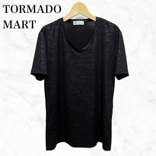 TORNADO MART - TORNADO MART 半袖Tシャツ　黒　ブラック　シャドー総柄　高級感