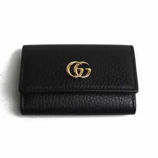 グッチ(Gucci)のGUCCI グッチ GGマーモント キーケース ブラック  ‎456118 CAO0G 1000【中古】【美品】(キーケース)