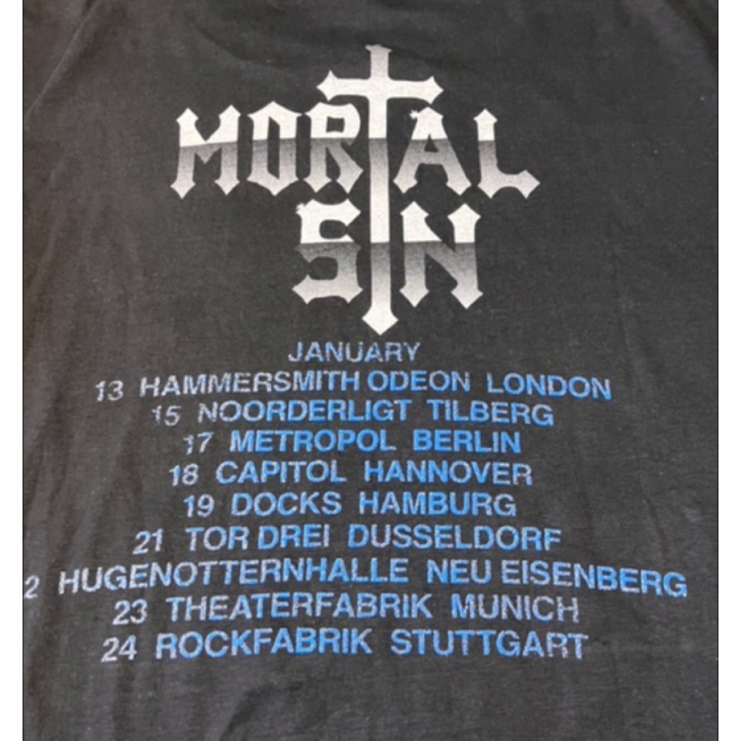 希少80sビンテージMOTAL SINモータルシンTシャツ スラッシュメタル メンズのトップス(Tシャツ/カットソー(半袖/袖なし))の商品写真