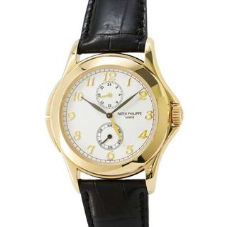 PATEK PHILIPPE - パテックフィリップ カラトラバ トラベルタイム 5134J-001 PATEK PHILIPPE 腕時計 シルバー文字盤