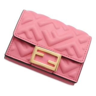 フェンディ(FENDI)のフェンディ 三つ折り財布 バゲット マイクロ ズッカ 8M0395 FENDI 財布 折りたたみ コンパクトウォレット(財布)