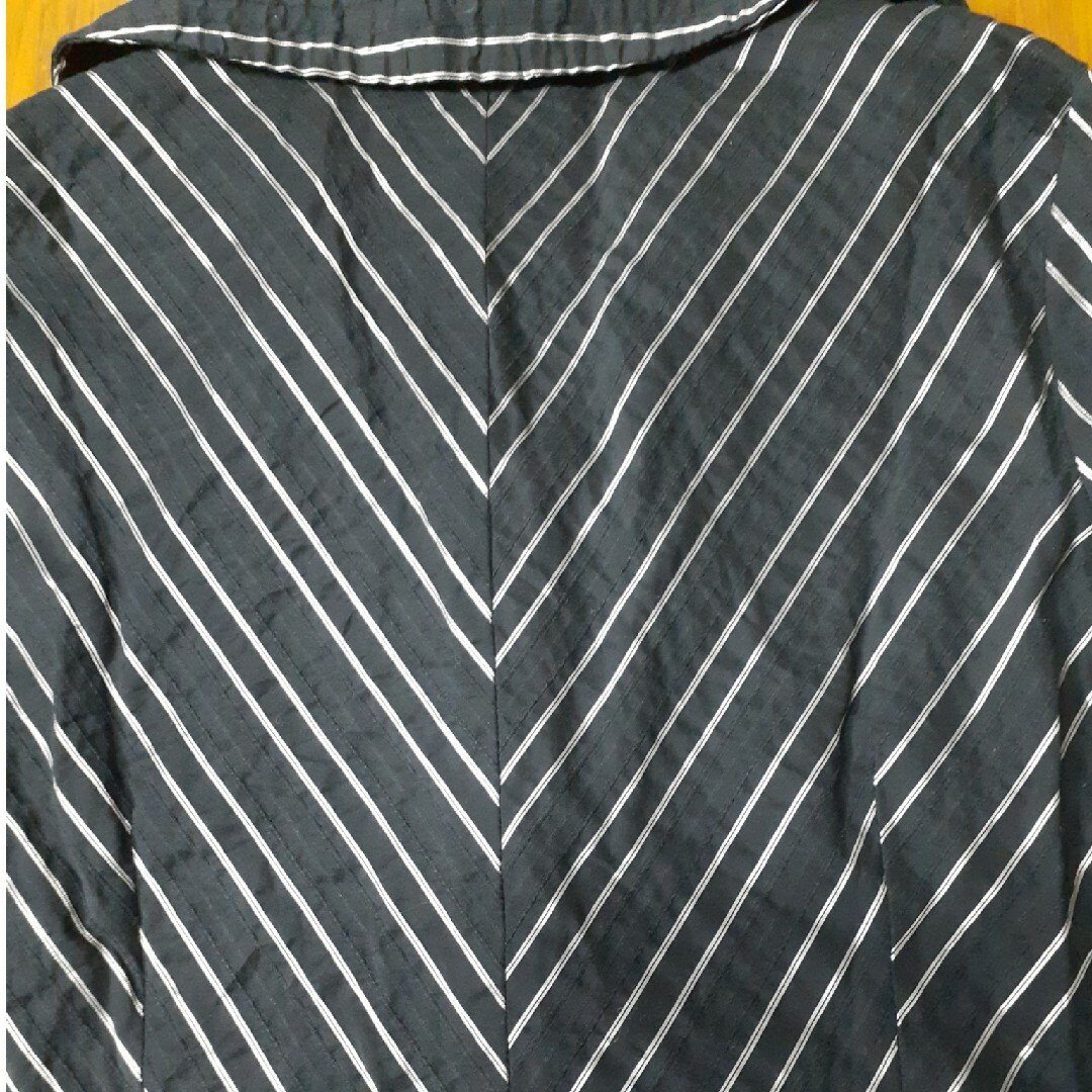 ブラックにシルバーのラインが、素敵なブラウス レディースのトップス(シャツ/ブラウス(長袖/七分))の商品写真