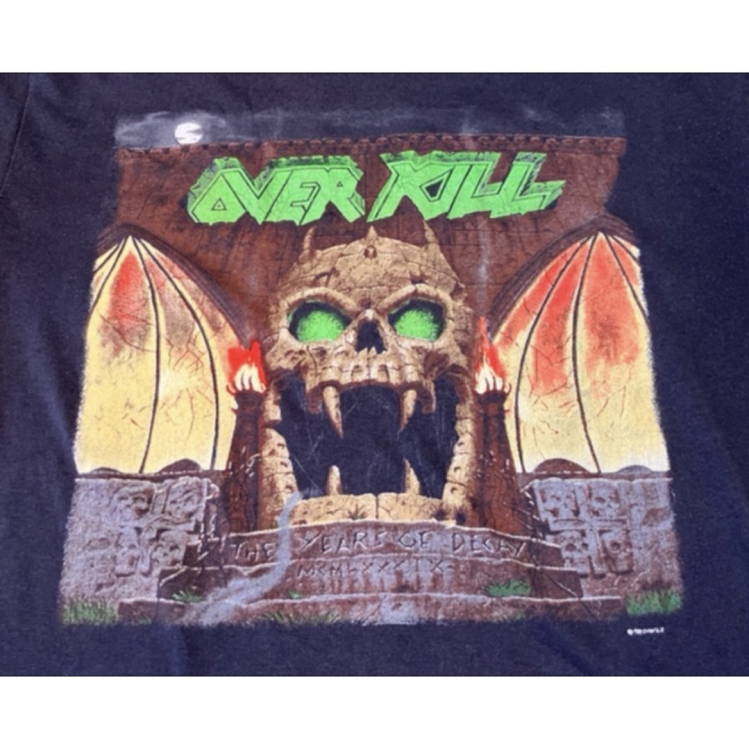 80sビンテージOVERKILLオーヴァーキル シングルTシャツスラッシュメタル メンズのトップス(Tシャツ/カットソー(半袖/袖なし))の商品写真